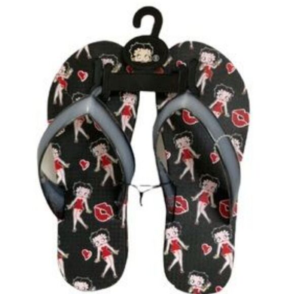 BRAND NEW BETTY BOOP  WOMEN'S FLIP FLOP  SLIDES SANDAL - Picture 1 of 14